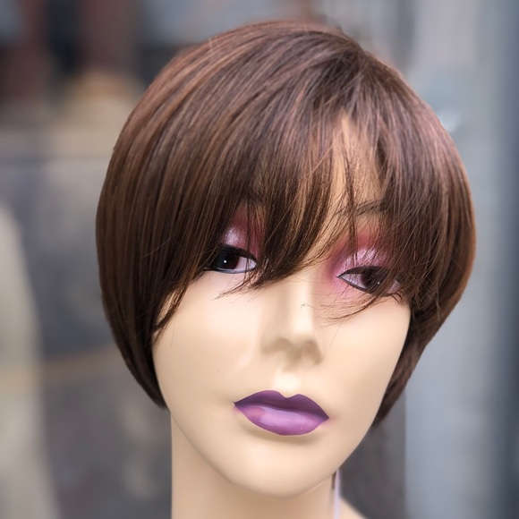 Auburn brown short angle cut bob Wig 2020 main image 4